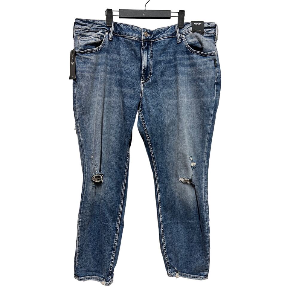 Silver Boyfriend Mid Rise Jeans Brand NEW Size 20/29